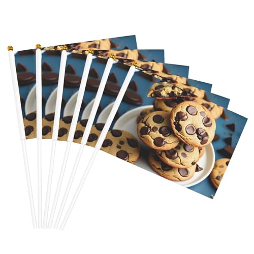 Cookies Food Chocolate Chips Kekse Druck Bequemlichkeit Handflaggen Leichte Flaggen Party Parade Events Festivals Dekor von GUOLGP