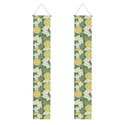 Dekor-Banner mit frischem Zitronen-Druck, Motiv: Glückwunsch, für den Innen- und Außenbereich, einfache Installation von GUOLGP