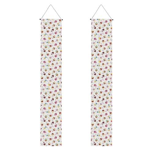 Dekor-Banner mit köstlichen Cupcakes und Aufschrift "Congrats", geeignet für drinnen und draußen, einfache Installation von GUOLGP