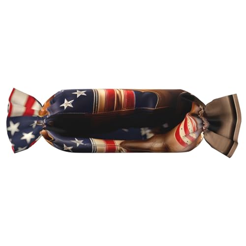 GUOLGP Sofakissen mit amerikanischer Flagge und Cowboystiefeln, zylindrisch, hautfreundlich, Samt, für Schlafzimmer, Reisen, Lounging GUOLGP Sofakissen mit amerikanischer Flagge und Cowboystiefeln, zylindrisch, hautfreundlich, Samt, für Schlafzimmer, Reisen, Lounging von GUOLGP