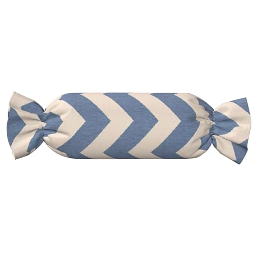 GUOLGP Zylindrisches, hautfreundliches Kissen, Samt, gestreift, für Schlafzimmer, Reisen, Lounging, Blau / Beige GUOLGP Zylindrisches, hautfreundliches Kissen, Samt, gestreift, für Schlafzimmer, Reisen, Lounging, Blau / Beige von GUOLGP