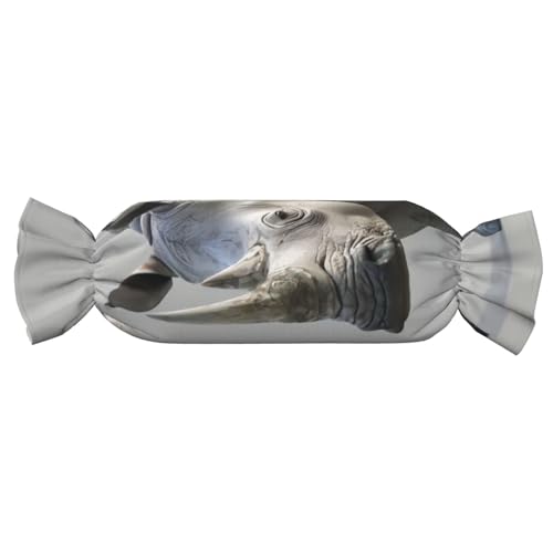 GUOLGP Zylindrisches, hautfreundliches Kissen mit Nashorn-Motiv, Samt, für Schlafzimmer, Reisen, Lounging GUOLGP Zylindrisches, hautfreundliches Kissen mit Nashorn-Motiv, Samt, für Schlafzimmer, Reisen, Lounging von GUOLGP