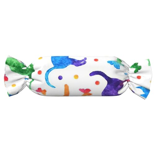 GUOLGP Zylindrisches, hautfreundliches Kissen mit Schmetterlings- und Punktemuster und Katzen-Druck, Samt, für Schlafzimmer, Reisen, Lounging GUOLGP Zylindrisches, hautfreundliches Kissen mit Schmetterlings- und Punktemuster und Katzen-Druck, Samt, für Schlafzimmer, Reisen, Lounging von GUOLGP