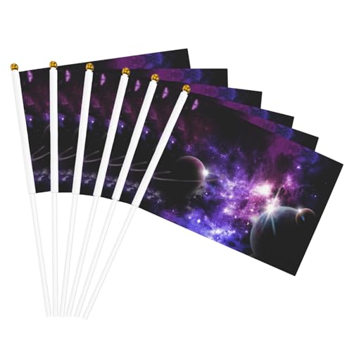 Galaxy Sky Drucken Bequemlichkeit Handflaggen Leichte Flaggen Party Parade Events Festivals Dekor von GUOLGP