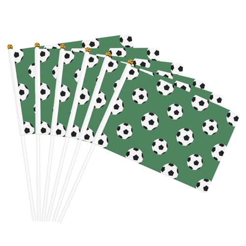 Handflaggen mit Fußballdruck, leicht, für Partys, Paraden, Veranstaltungen, Festivals, Dekorationen von GUOLGP