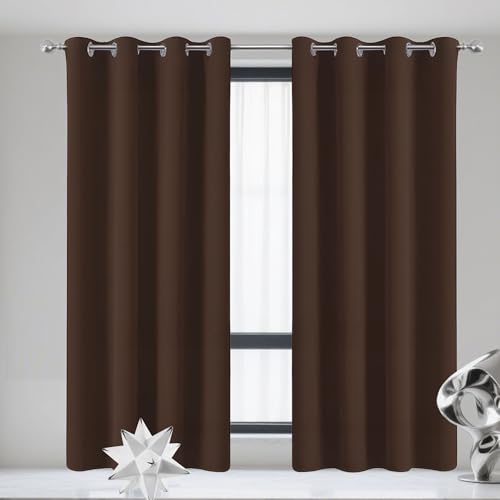 Gardinen 240 x 350 cm Einfarbige/Winter Extra Warm/Modern Vorhang Blickdicht mit Ösen Vielen Farben Und Größen für Hotels Schlafzimmer, 1Er Set, braun Gardinen 240 x 350 cm Einfarbige/Winter Extra Warm/Modern Vorhang Blickdicht mit Ösen Vielen Farben Und Größen für Hotels Schlafzimmer, 1Er Set, braun von GUOLIXIA