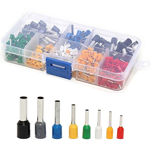 22 AWG - 10 Insulated Cord Pin Endklemme Ferrulen Kit Set Draht Kupfer-Crimp-Verbindungs,Kompakt und leicht 22 AWG - 10 Insulated Cord Pin Endklemme Ferrulen Kit Set Draht Kupfer-Crimp-Verbindungs,Kompakt und leicht von GUOPIN
