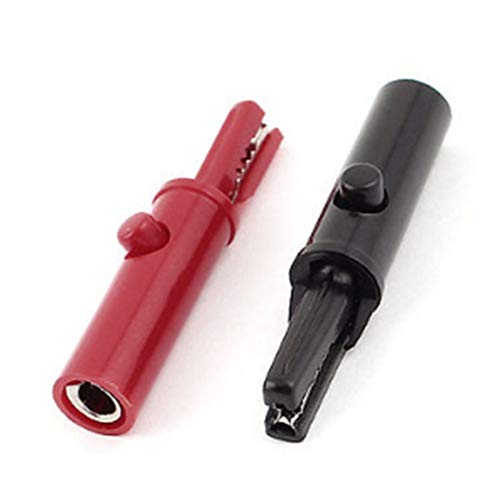 2ST Insulated Alligator Prüfclip bis 4 mm Buchse Jack Terminals,Kompakt und leicht 2ST Insulated Alligator Prüfclip bis 4 mm Buchse Jack Terminals,Kompakt und leicht von GUOPIN