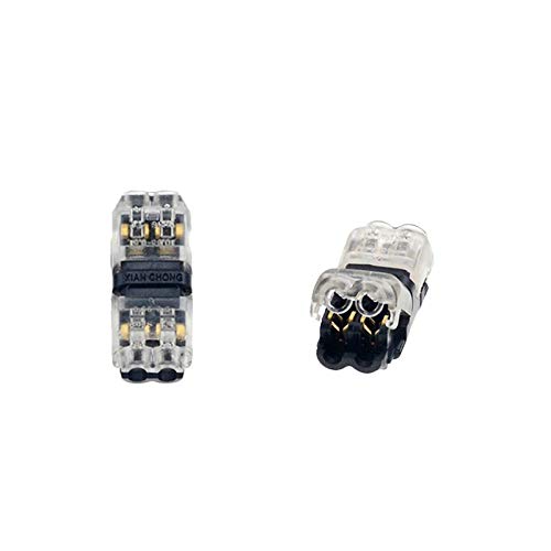 5PCS H T Typ 1PIN 2Pin Scotch Lock-Schnell Splice Wire Connectors Terminals Crimp for Car Audio 24-18AWG Zündkabel Set 4.8,Kompakt und leicht(H2 Transparent) von GUOPIN