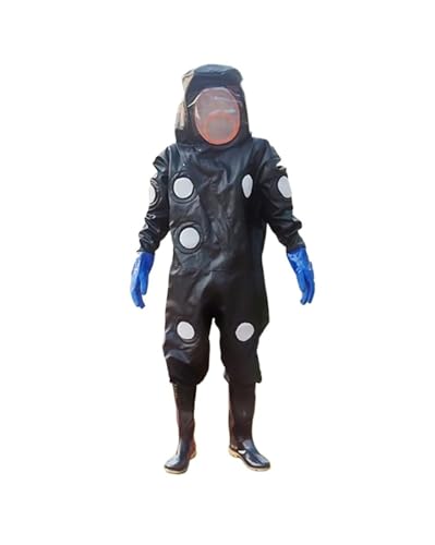 Bienenanzug, Belüfteter Ganzkörper-Imkeranzug, atmungsaktiv, mit Ventilator-Wärmeableitung und Lederhandschuhen,Angenehm zu Tragen(XL) von GUOPIN