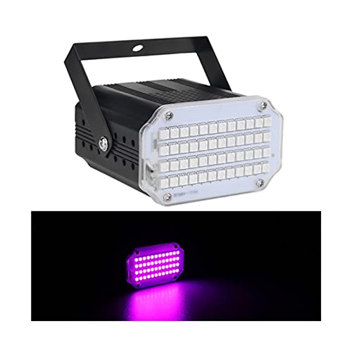 DJ-Licht für Partys, 48. LED RGB UV. Weiße Blitzlicht-Disco DJ. Partyurlaub Weihnachten Music Club Sound aktiviert Flash Bühnenbeleuchtungseffekt(Purple) von GUOPIN