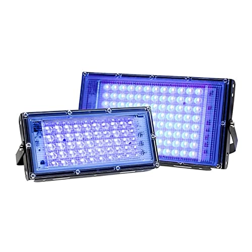 DJ-Licht für Partys, 5. 0w 100w LED UV Black Lights Bühne Blacklight Utraviolett Flood Effect Beleuchtung for Halloween Weihnachten Ance DJ. Disco Party Bar(100W) von GUOPIN