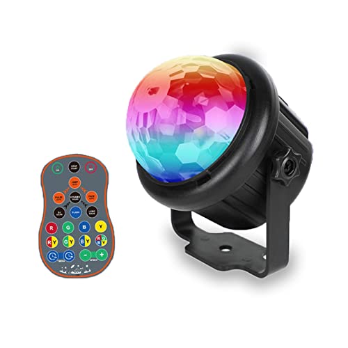 DJ-Licht für Partys, USB-LED. Disko RGB Crystal Magic Ball Light Gelb Fünfzackierter Sternbühnenbeleuchtungseffekt for DJ. Party Car Urlaub Weihnachten von GUOPIN