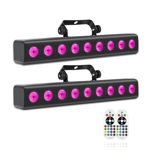 DJ-Lichtleiste, LED-Wandwaschlicht, 9 x 12 W RGBW 4-in-1-Langstreifen-LED-Wandwaschlicht for Bühnenfärbelichter, DJ-Bar, Stroboskoplicht(2stroke) von GUOPIN