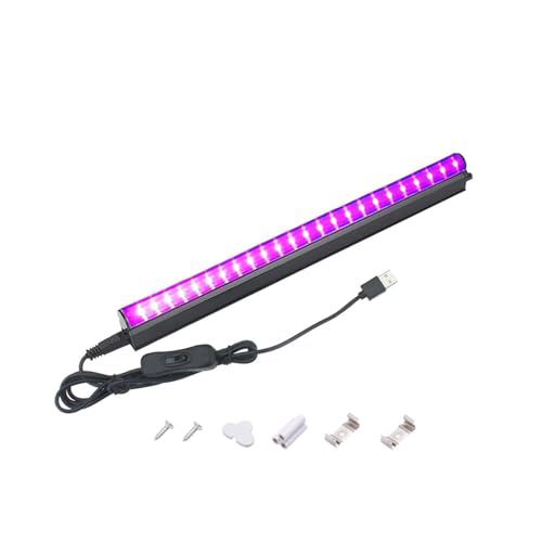 DJ-Lichtleiste, Schwarzlichtröhre 5W USB UV LED Schwarzlichtlampe, 395Nm Schwarzlichtleiste Lichteffekt Partylicht Bühnenbeleuchtung Mit Schalter(1pcs) von GUOPIN