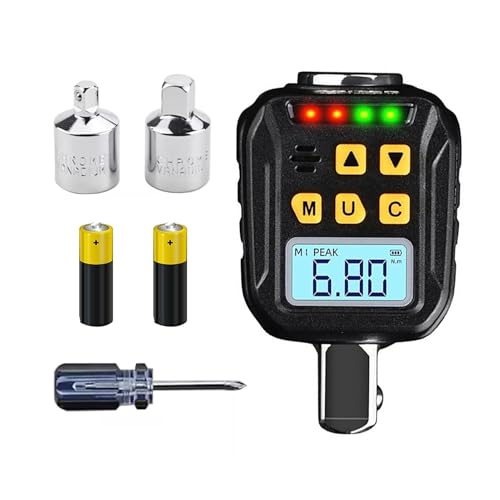 Drehmoment, Digitaler Drehmomentmesser, Hintergrundbeleuchtung, Drehmomentprüfer for Schraubenschlüssel, 2 Arbeitsmodi, vier umschaltbare Einheiten, mit Ton-/Lichtalarmfunktion,Stabilere(ATE-340) von GUOPIN