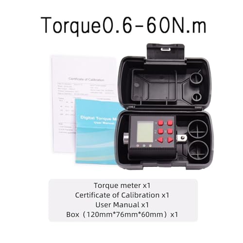 Drehmoment, Digitaler Drehmomentschlüssel-Adapter - Präziser elektronischer Drehmoment-Werkzeugkonverter und Messgerät mit LCD-Display, einschließlich 1/2" 3/8" 1/4,Stabilere(Torque0.6-60N.m) von GUOPIN