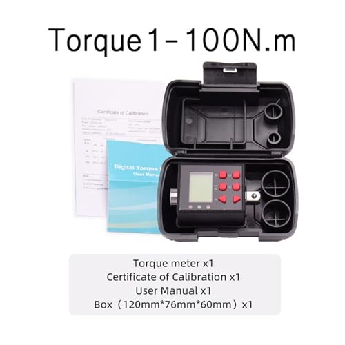 Drehmoment, Digitaler Drehmomentschlüssel-Adapter - Präziser elektronischer Drehmoment-Werkzeugkonverter und Messgerät mit LCD-Display, einschließlich 1/2" 3/8" 1/4,Stabilere(Torque1-100N.m) von GUOPIN