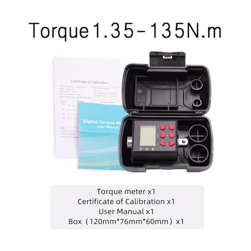 Drehmoment, Digitaler Drehmomentschlüssel-Adapter - Präziser elektronischer Drehmoment-Werkzeugkonverter und Messgerät mit LCD-Display, einschließlich 1/2" 3/8" 1/4,Stabilere(Torque1.35-135N.m) von GUOPIN