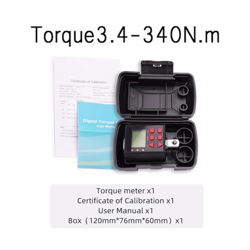 Drehmoment, Digitaler Drehmomentschlüssel-Adapter - Präziser elektronischer Drehmoment-Werkzeugkonverter und Messgerät mit LCD-Display, einschließlich 1/2" 3/8" 1/4,Stabilere(Torque3.4-340N.m) von GUOPIN