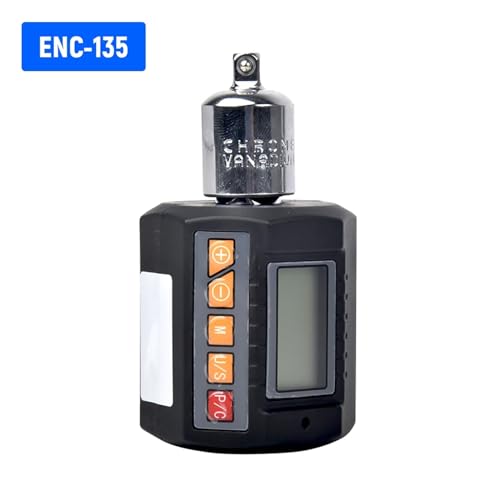 Drehmoment, Drehmomentmesser mit Digitalanzeige, Schraubenschlüssel-Tester, Antrieb for 3/8 und 1/4 Zoll, mit Soundfunktion, hohe Genauigkeit, 4 Drehmomenteinheiten for Fahrräder,Stabilere(ENC-135) von GUOPIN