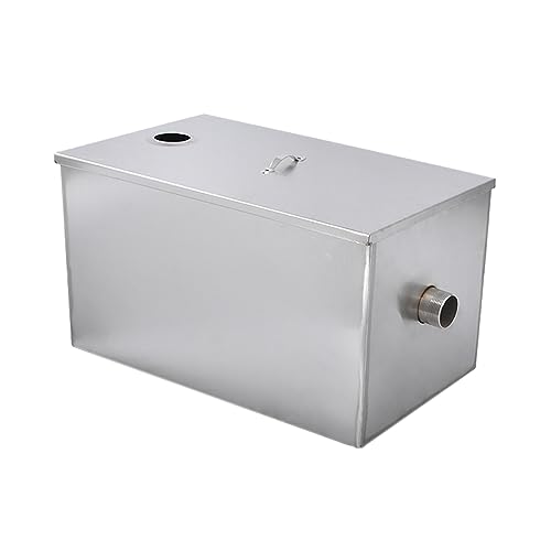 Fettabscheider, Edelstahl Fett Interceptor Fett Falle Wasser Öl Falle Filter Separator Küche Abwasser Behandlung for Restaurant Home,Effiziente Filterung von GUOPIN