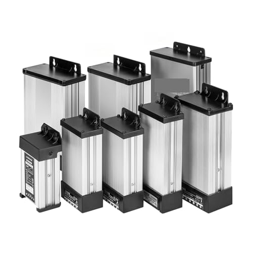 Labornetzteil, AC 180-240 zu DC12V 24V IP65 Regensicherer Netzteiltransformator, Adapter for LED-Streifenlichter, 60W 100W 150W 200W 300W 400W 600W(DC12V 400W) von GUOPIN