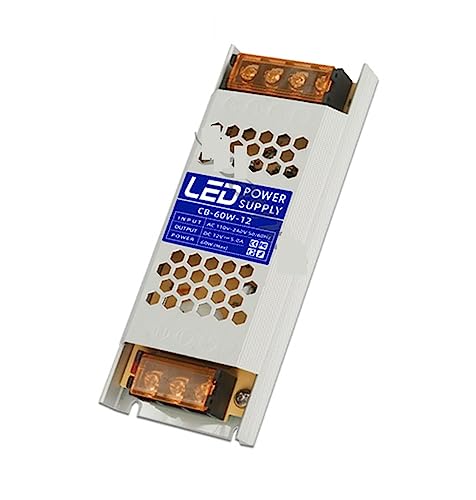 Labornetzteil, Ultradünnes LED-Netzteil, DC 12 V 24 V, gleichmäßiger Beleuchtungstransformator-Adapter, 60 W AC190–240 V-Treiber, for WS2815 LED-Streifen(24V) von GUOPIN