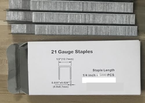 Nagelpistole, 8016LN/FS8016-B Feindraht-Lufttackerpistole BEA-Typ Gasnagler Pneumatische U-Typ-Pneumatik-Streifennagelpistole Tackerpistole,Müheloses Heften(6MM nail 5000pcs) von GUOPIN