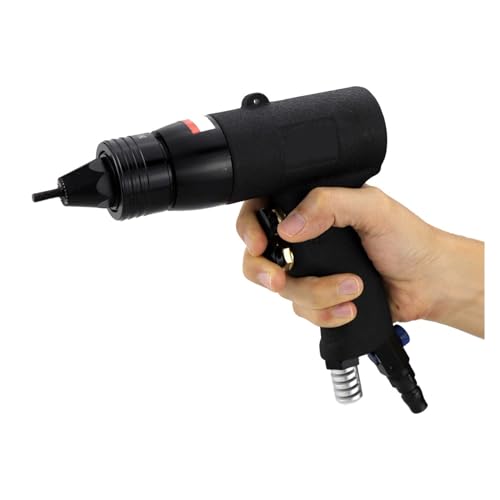 Nagelpistole, M3 M4 M5 M6 M8 M10 M12 Pneumatische Nietpistole Kit Blind Automatische Nietmutter Werkzeug Luftwerkzeuge Pneumatische Nietmaschine,Müheloses Heften(802B-M3M4M5) von GUOPIN
