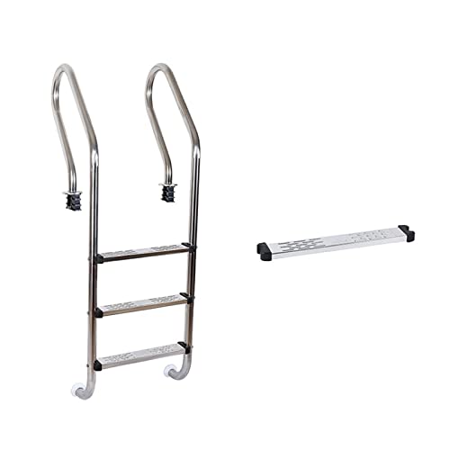 Poolleitern, Schwimmbad-Rolltreppe Aus Edelstahl 304 Unterwasserleiter-Handlauf-Treppe Verdickte Pedal-Schwimmbad-Wasserleiter-Ausrüstung,Robust und stabil(SF315Embedded) von GUOPIN
