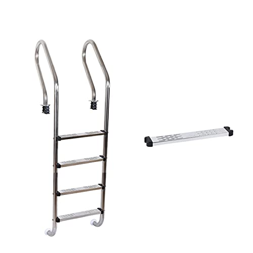 Poolleitern, Schwimmbad-Rolltreppe Aus Edelstahl 304 Unterwasserleiter-Handlauf-Treppe Verdickte Pedal-Schwimmbad-Wasserleiter-Ausrüstung,Robust und stabil(SF415Embedded) von GUOPIN