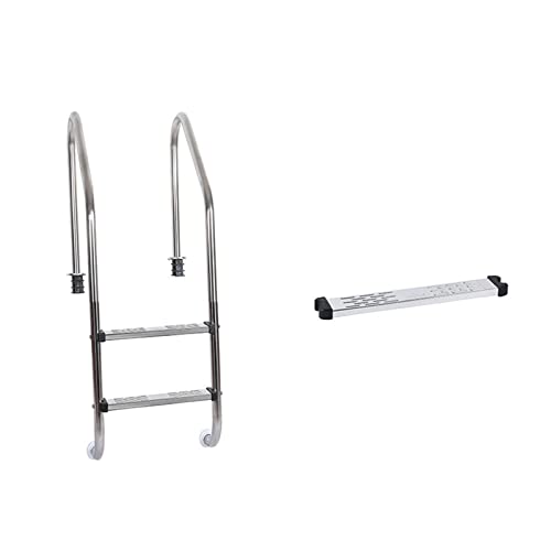 Poolleitern, Schwimmbad-Rolltreppe Aus Edelstahl 304 Unterwasserleiter-Handlauf-Treppe Verdickte Pedal-Schwimmbad-Wasserleiter-Ausrüstung,Robust und stabil(SL215Embedded) von GUOPIN