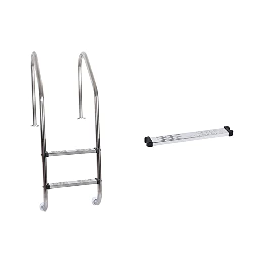 Poolleitern, Schwimmbad-Rolltreppe Aus Edelstahl 304 Unterwasserleiter-Handlauf-Treppe Verdickte Pedal-Schwimmbad-Wasserleiter-Ausrüstung,Robust und stabil(SL215not embedded) von GUOPIN