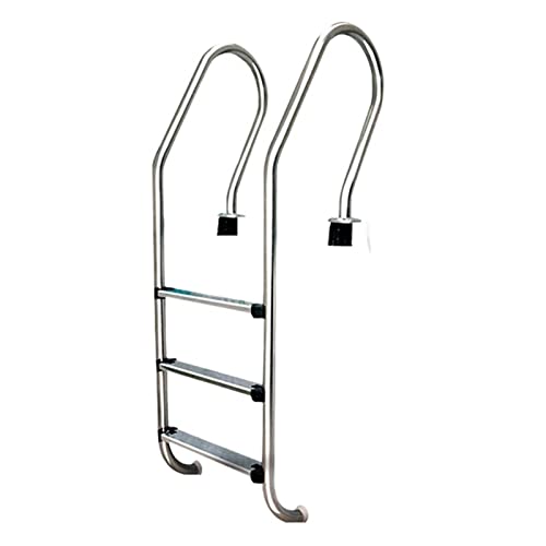 Poolleitern, Schwimmbad Rolltreppe Handlauf Schwimmbad Wasserleiter Doppelseitige Leiterhalterung Edelstahl Schwimmbad Handlauf Pedal Kletterleiter,Robust und stabil(SL-315 three step ladder) von GUOPIN