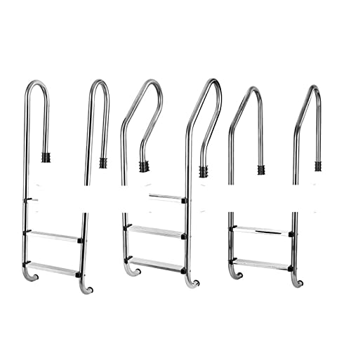 Poolleitern, Schwimmbadleiter Handlaufleiter Verdickte Schwimmbadleiter Aus Edelstahl 304,Robust und stabil(Not embedded-515) von GUOPIN