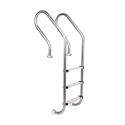 Poolleitern, Schwimmbadtreppe Handlaufleiter Schwimmbad Rolltreppe 304 Edelstahl Verdickte Handlaufleiter Treppensteigleiter Im Freien,Robust und stabil(MU-315 three step ladder) von GUOPIN