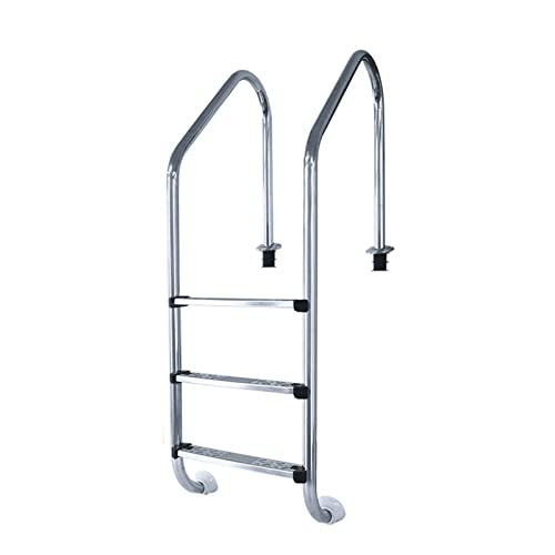 Poolleitern, Schwimmbeckenleiter Schwimmbeckenrolltreppe Handlauf Aus Edelstahl 304 Schwimmbeckenleiter Wasserhandlauf,Robust und stabil(4step ladder) von GUOPIN