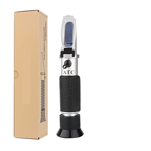 Refraktometer Brix Zucker Refraktometro Tester Obst Lebensmittel Zuckermesser Handheld -Refraktometer für den Feldeinsatz(B119-WHITE) von GUOPIN