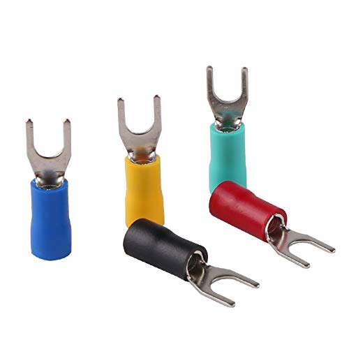 SV1.25-3 Terminal-Kabel-Draht-Anschluss Isolierte Anschlussklemmen elektrische Lug Crimpanschluss,Kompakt und leicht(Noir) von GUOPIN