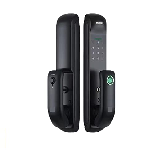 Smart Lock, Elektronisches intelligentes Türschloss Tuya oder TTlock APP Frosted Panel Fingerabdrucksperre/Passwort/IC-Karte/Schlüssel entsperren for Zuhause,Langlebig(22x240mm,TT Lock Version) von GUOPIN