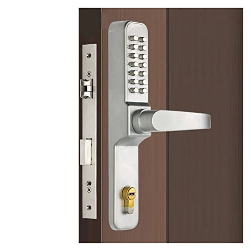 Smart Lock, Passwort Digital Code Türschloss Mechanischer Code Wasserdichtes Einsteckschloss for den Außenbereich for Eingangstüren,Langlebig(Right Open,22 * 240(3085) Sliding) von GUOPIN