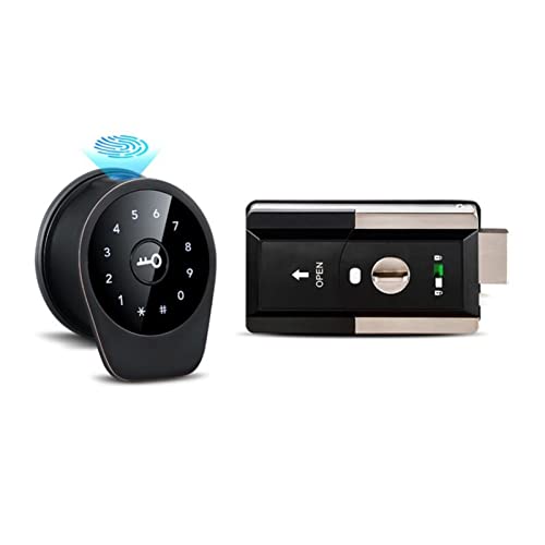 Smart Lock, Schwarz tt Lock App Fingerabdruck Riegelschloss Smart Card Digital Keyless Code Batterie Elektronisches Türschloss for Zuhause,Langlebig Smart Lock, Schwarz tt Lock App Fingerabdruck Riegelschloss Smart Card Digital Keyless Code Batterie Elektronisches Türschloss for Zuhause,Langlebig von GUOPIN