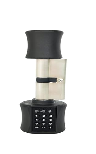 Smart Lock, Smart Lock DIY Schlüsselloses Doppel-Ersatzzylinderschloss TT-Schloss App Euro-Zylinder Smart Locks,Langlebig(Noir,70mm) von GUOPIN