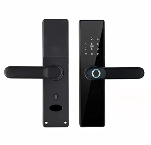 Smart Lock, TT Lock Elektronisches Schloss Intelligentes Türschloss Fingerabdruckschloss Passwort IC-Kartenschlüssel for Smart Home,Langlebig(28x300 6085,Noir) von GUOPIN
