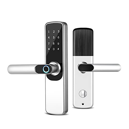 Smart Lock, TTlock App Smart Fingerprint Türschloss Smart Digital APP Keypad Code Schlüsselloses elektronisches Türschloss,Langlebig(1605050 S) von GUOPIN