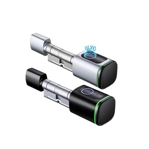 Smart Lock, Tuya BLE TT Lock Intellintes Elektronisches Türschloss Mit DIY-Zylinderkern, Finrabdruck, APP-Schlüssel, IC-Karte, For Entsperren For Zuhause, Hotel,Langlebig(TT Lock-Silver) von GUOPIN