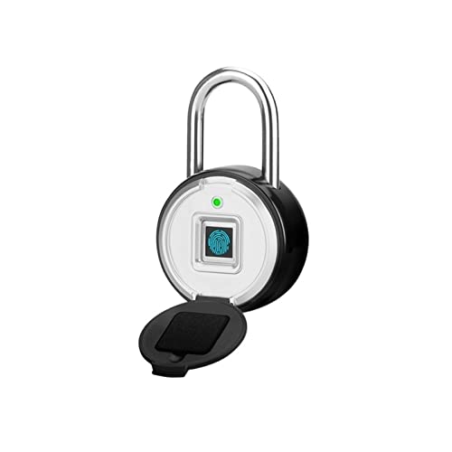 Smart Lock, Tuya Smart Fingerprint Vorhängeschloss Elektronisches Türschloss APP Remote Unlock Wasserdichter Sicherheitsschutz,Langlebig(Tuya 1) von GUOPIN
