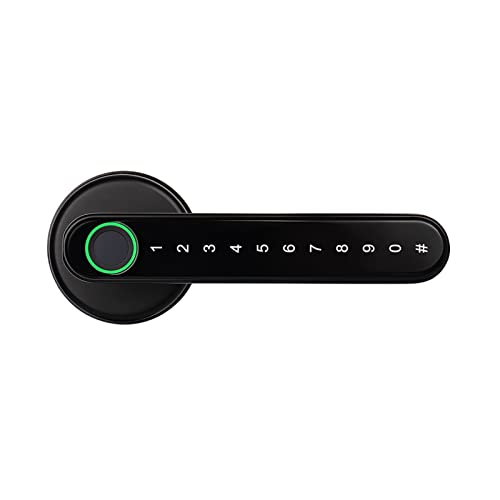 Smart Lock, Tuya Smartlife APP Bluetooth-kompatibles Fernbedienungs-Smart-Fingerabdruck-Biometrieschloss for Innentüren aus Holz und Metall,Langlebig(BK Type B W gateway) von GUOPIN