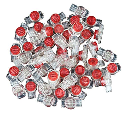 Stecker Crimp-Anschlussklemmen-Stecker wasserdichtes Verdrahtung Ethernet-Kabel Telefonkabel-Terminals,Kompakt und leicht(Rood) von GUOPIN